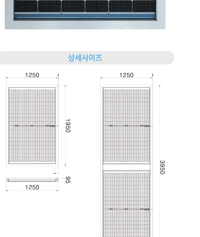 Detailed dimensions for 2 M / 4 M frames